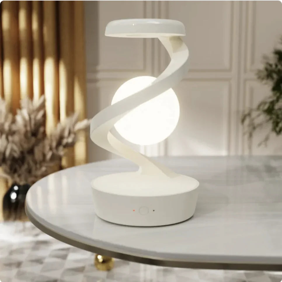 Rotating Moon Desk Lamp with Wireless Phone Charging and Touch Sensor