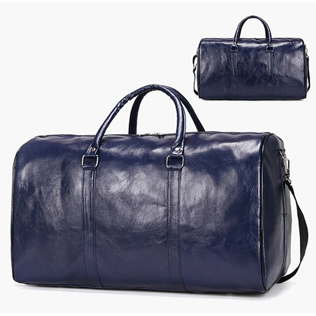 Leather Duffel Travel Bag