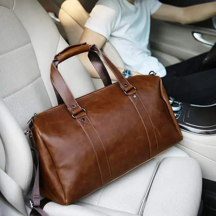 Leather Duffel Travel Bag