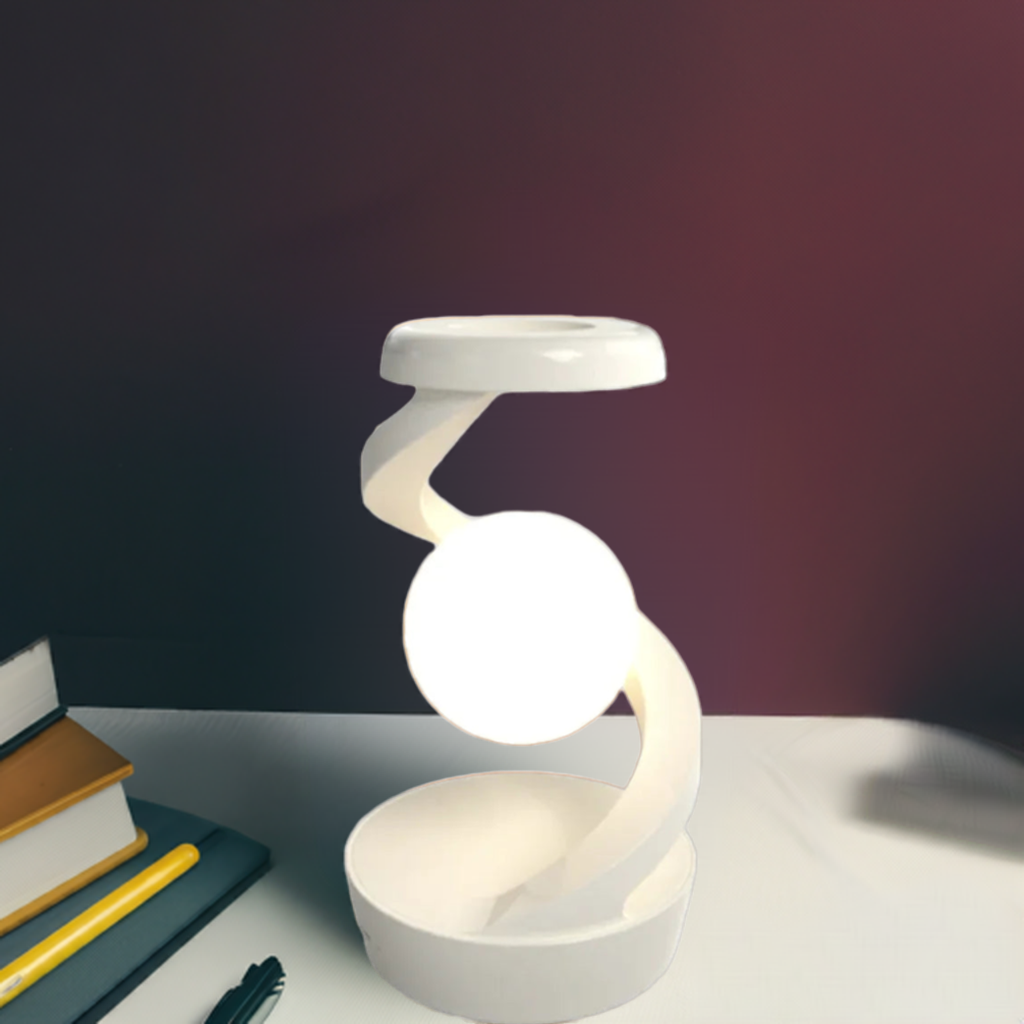 Rotating Moon Desk Lamp with Wireless Phone Charging and Touch Sensor